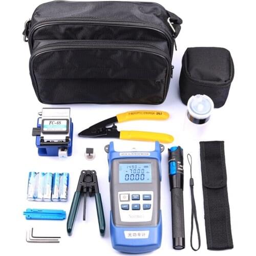 FC-6S Fiber Optic FTTH Tool Kit Fiber Cleaver Power Meter Visual Finder Locator