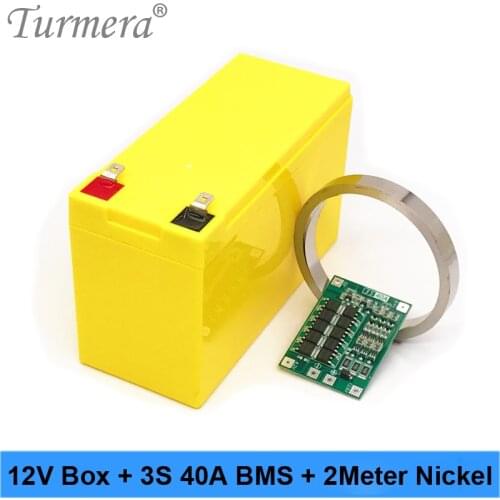 Turmera 12V Battery Box Li-ion Battery Storage Case 3x7 Bracket for 12V 24V Uninterrupted Power Supply and E-bike Battery Use