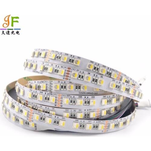 30M 4 in 1 RGBW Flexible LED Strip SMD 5050 RGB+Warm/Cool White White PCB 4 color in 1 LED Chip 84LED/m Non-waterproof DC24V