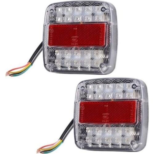 1Pcs 12V 26 LED Tail Light Brake Stop Lamp Taillight Rear Reverse Light Indicator for Truck Trailer Boat Caravan
