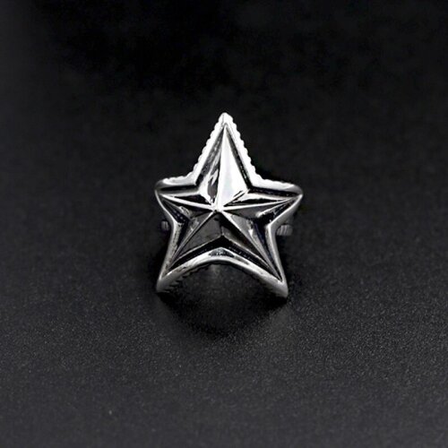 Solid 925 Sterling Silver MENS women star punk biker ring rings jewelry gift A5139