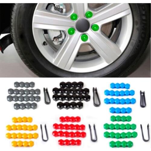 7mm 20Pcs/lot Wheel Lug Bolt Center Nut Covers Caps For VW For Audi For Skoda For Seat with 17mm Hexagon Bolt