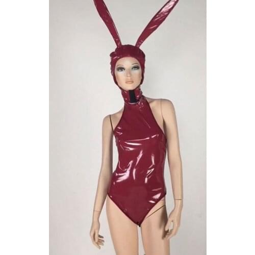Red Jazz Dance Costumes Women Bunny Girl Bodysuit Costume Sexy Singer Female Dj Ds Gogo Birthday Stage Outfits Show Clothes