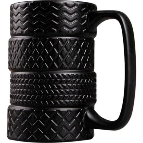 400Ml Creative Tire Mug Large Capacity Ceramic Mug Personality Tea Coffee Cup Slip Office/Household Water Cup