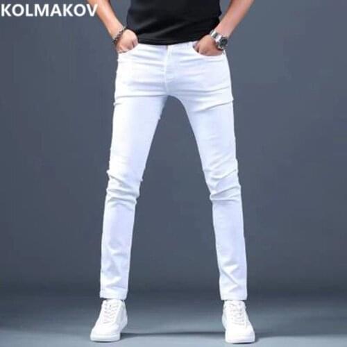 2020 spring New arrival Mens Denim Jeans Straight slim fit Pants Mens Fashion casual style Elasticity Jeans men size 28-40