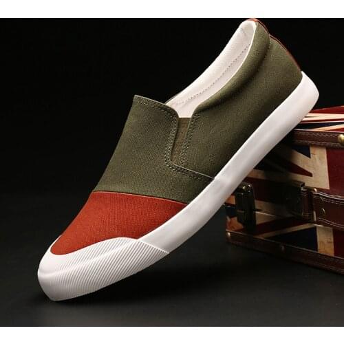 2018 Autumn New Canvas Shoes Color Matching Cloth Shoes Driving Casual Shoes