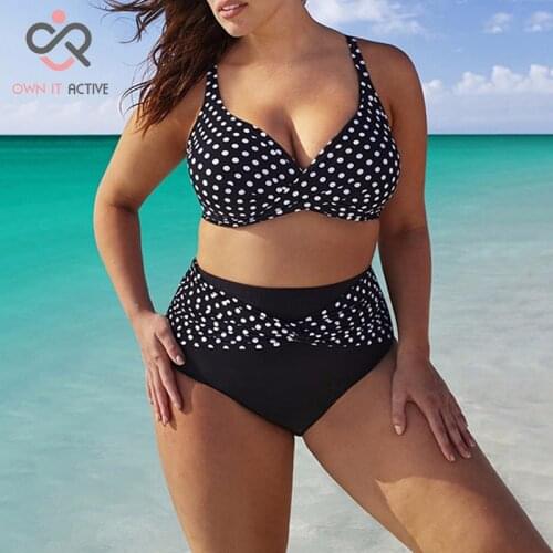 OWN IT ACTIVE Polka Dot Swimwear