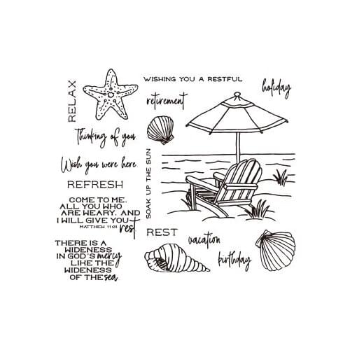 Beach Clear Silicone Stamp / seal for DIY Scrapbooking / Album Decorative Clear Stamp Sheets A130
