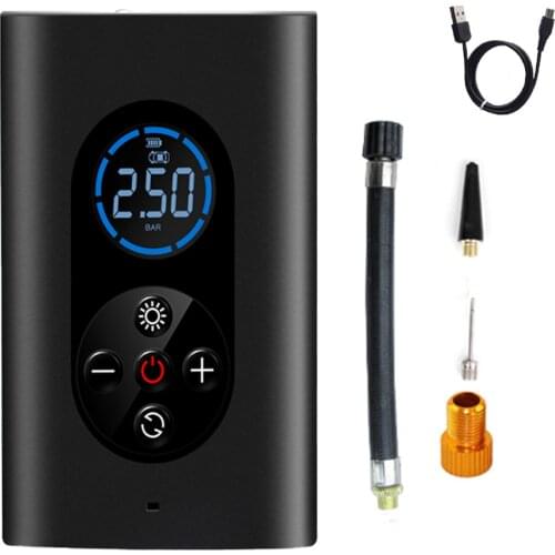 Portable Car Air Compressor Electric Wireless Tire Inflator Air Pump Rechargeable Digital 150PSI Auto for Car Motorcycle Balls