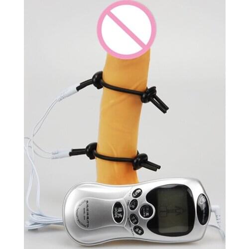 Sex Products Electric Shock Breast Penis Ring Sticker Cock Ring High Performance Host Adult Sex Toys Couple