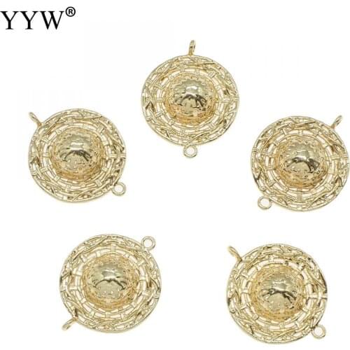 18 Pcs/Lot 21x27mm Gold Charms Pendant Bracelet Connectors For Diy Necklace Bracelet Jewelry Making Handmade Accessories