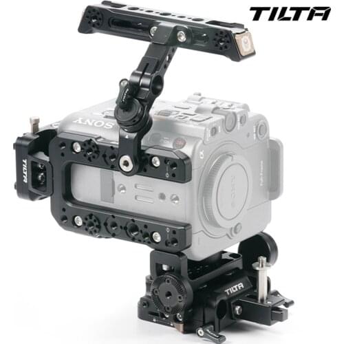 Tilta FX6 Camera Cage Armor for Sony FX6 Advanced Kit ES-T20-B-V Baseplate V mount Power Plate 15mm Support Rig