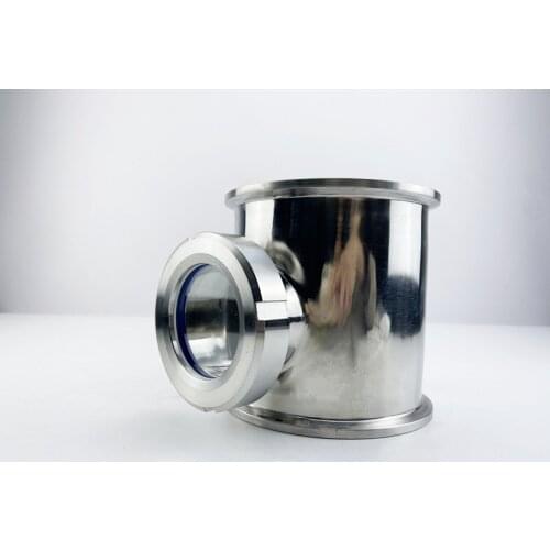 6" (154mm) OD166.7 Sight Glass Union Tri-Clamp Tee 6"*6"*3"Distillation Lens Column For HomeBrewing ,Length 162mm,SS304
