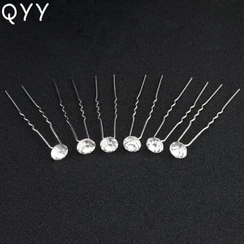 6pcs/lot Austrian Crystal Headpieces Wedding Hairpins Bridal Hair Jewelry Accessories Hair Ornaments for Hairstyle