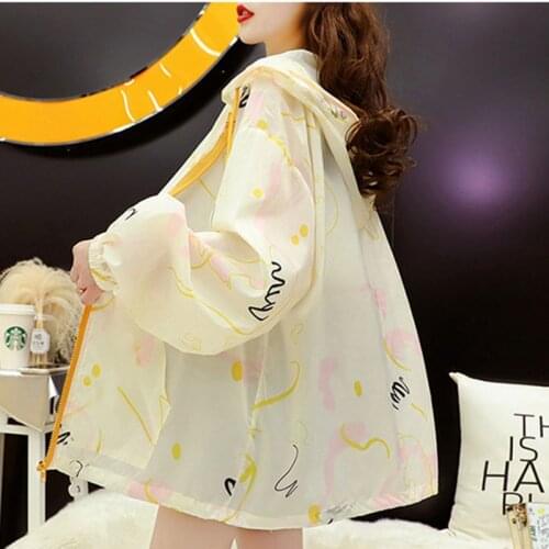 Women Summer Jacket 2021 Ladies Hooded Jackets Ladies Zipper Cardigan Sun Protection Clothing Thin Casual All-match Tops Coat