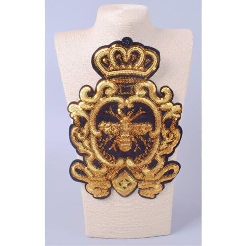 1Pc Bee Emboridered Patch Applique Patches Vintage Embroidered Badge Fashion Clothing Decoration