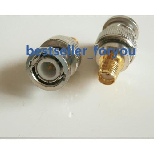 1Pcs SMA Female Jack To Connector BNC Male Plug Straight RF Coaxial Connector Adapter