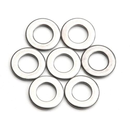 100PCS M6 Stainless Steel Plain Washers Ring Gaskets Flat Washers Screw Gaskets Metal For Hardware Accessories