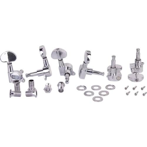 3 Pairs Sealed electric Guitar Folk Acoustic Guita String Tuning Pegs Tuners Machine Heads Zink Alloy 3L + 3R