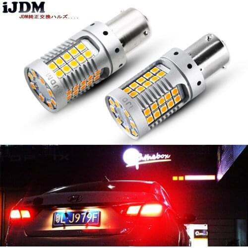 4) P21W LED Red Canbus OBC No Hyper Flash 1156 PY21W Bau15s LED For Front Rear Turn Signal Light , Tail Lights, Brake Lights