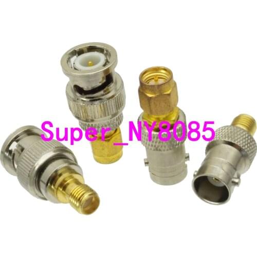 4pcs/set BNC to SMA 4 Type Male&Female RF adapter connector