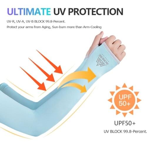 AONIJIE E4118 One Pair UV Sun Protection Cooling Arm Sleeve Cover Arm Cooler Warmer Trail Marathon Running Golf Cycling Driving