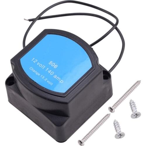 Car Dual Battery Kit Isolator Power Voltage Sensitive Split Charge Relay 12V 140A Fit for Camper Van 4x4 Leisure Vehicles Marine