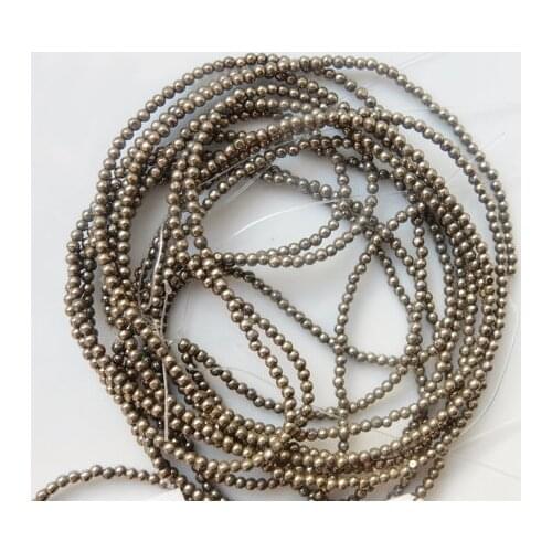 Natural Gold Pyrite 2mm plain round beads,Tiny beads,seed stone beads for jewelry 2mm,1 full strands 15.5"