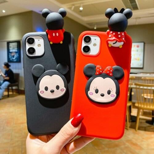 Disney Mickey Mouse Phone Case for IPhone 7 8 Plus SE2 XS Max XR 11 Pro Max 12 Pro Max Soft TPU Phone Back Cover Cartoon Shell