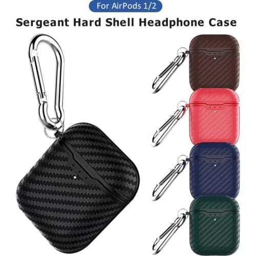 For AirPods 1 2 Carbon Fiber Earphone Case For Apple AirPods Earphone Charging Box Soft TPU Case For Airpods 2 Protective Covers