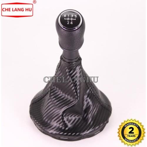 For VW T5 Transporter Multivan Caravelle 2003 2004 2005 2006 2007 2008 2009 car 5 Speed Gear Shift Stick Knob Level With Leather