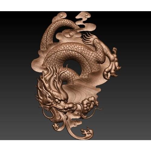 Dragon 3D model relief for cnc or 3D printers in STL file format Wood Carving Art Decor