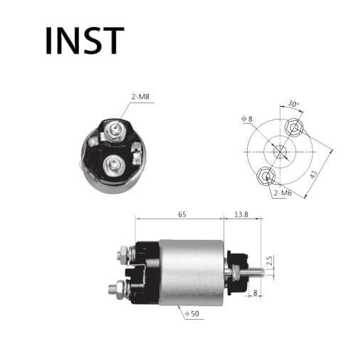 ELECTROMAGNETIC SWTICH SOLENOID FOR 12V 1.0KW 28150-87509 MD604659 053400-7710 ND 1683 8943619080 31204ZJ1H01 31204ZJ1H02
