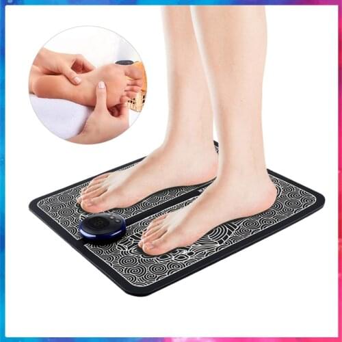 EMS Foot Massage Mat Electric Intelligent ABS Pulse Acupuncture USB Charging Improve Blood Circulation Relieve Ache Pain Health