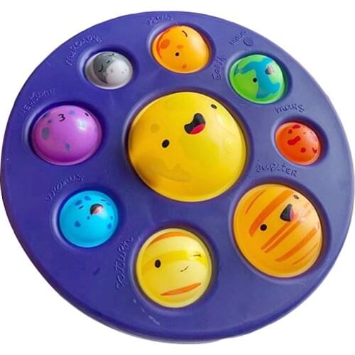 Fidjet Toy Silicone Simple Dimple Sensory Fidget Toys Simulation Planet Kawaii Color Simpl Dimmer Squeeze Relief Stress Anxiety