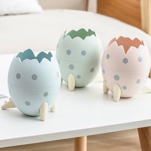 Creative Cute Dinosaur Egg Shape Multi-function Pen Holder Stationery Supplies Kawaii Makeup Brush Organizer Desk Decoration