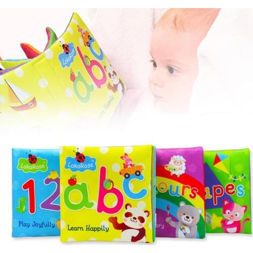 Cute Cartoon Alphabet Color Shape Baby Cloth Book Recognition Learning Education Toy