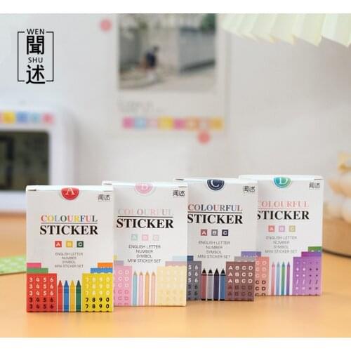 48sheet/1lot Kawaii Stationery Stickers Colorful letters Diary Planner Decorative Mobile Stickers Scrapbooking DIY Craft Sticker