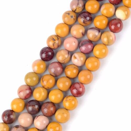 Wholesale Natuarl Round Mookaite Stone Round Spacer Beads For Jewelry Making 4 6 8 10 12mm 15inches Loose Beads Accessories