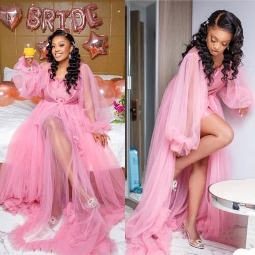 Luxury Customised Princess Maternity Dresses Blue Gown for Photoshoot Elegant Lingerie Floor Length Bathrobe Nightwear