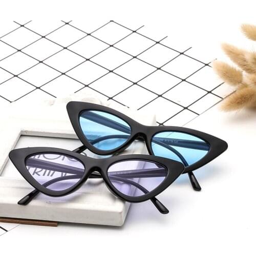 Retro Cat Eye UV400 Sunglasses Small Triangle Sun Glasses Female Shades Eyeglasses Unisex Streetwear Eyewear for Women Z3265