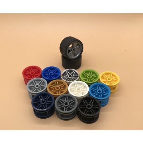 Technology building block moc-55978 + 56145 automobile wheel hub 37x22mm DIY assembled toy gift model childrens education