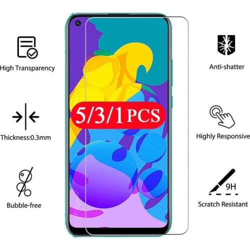 5/3/1Pcs for huawei honor play 4 4T pro tempered glass play 3 3e phone screen protector on the glass smartphone protective film