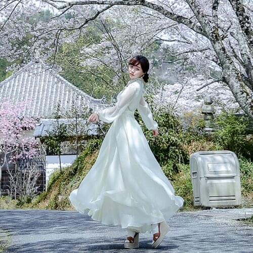 Dress Female 2021 Super Fairy Retro Literary Vestidos Embroidered And Put On Long-Sleeved Small Fresh Elegant Women Dresses 200