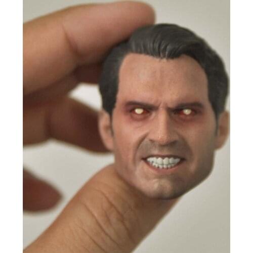 1/6 Angry Henry Cavill Head Sculpt PVC Male Soldier Head Carving Fit 12'' Action Figure Dolls