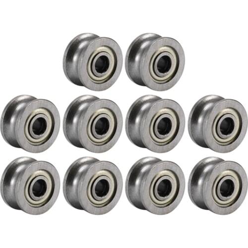 10pcs/sets 624ZZ Ball Bearings V/U Groove Pulley Bearing Used In Rail Track Linear Motion System Ball Bearing Hardware