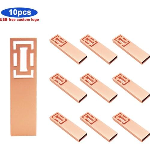 10pcs/lot Usb2.0 Flash Drive 4GB 8GB 16GB 32GB 64gb Cle Usb full capacity usb memory 64GB 128GB stick gift Pen drive Custom logo