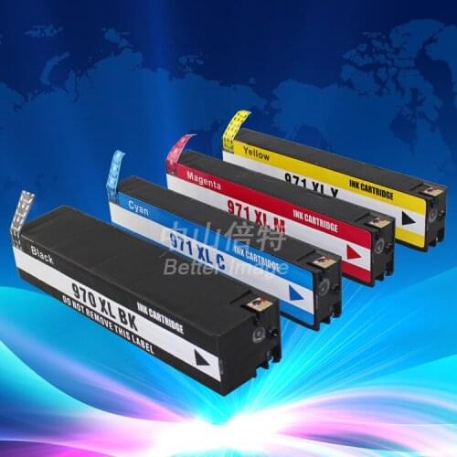 INK WAY On promotion, 4 Pack of replacement ink for HP970BK H P 971 C M Y