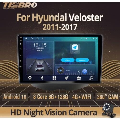2DIN Android10.0 Car Radio For Hyundai Veloster 2011-2017 GPS Navigation Auto Radio Stereo Receiver Car Multimedia Player IGO