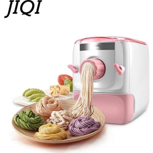 JIQI 7 Moulds Automatic Electric Pasta Machine DIY Vegetables Noodle Maker Dumpling Shell Maker 220V